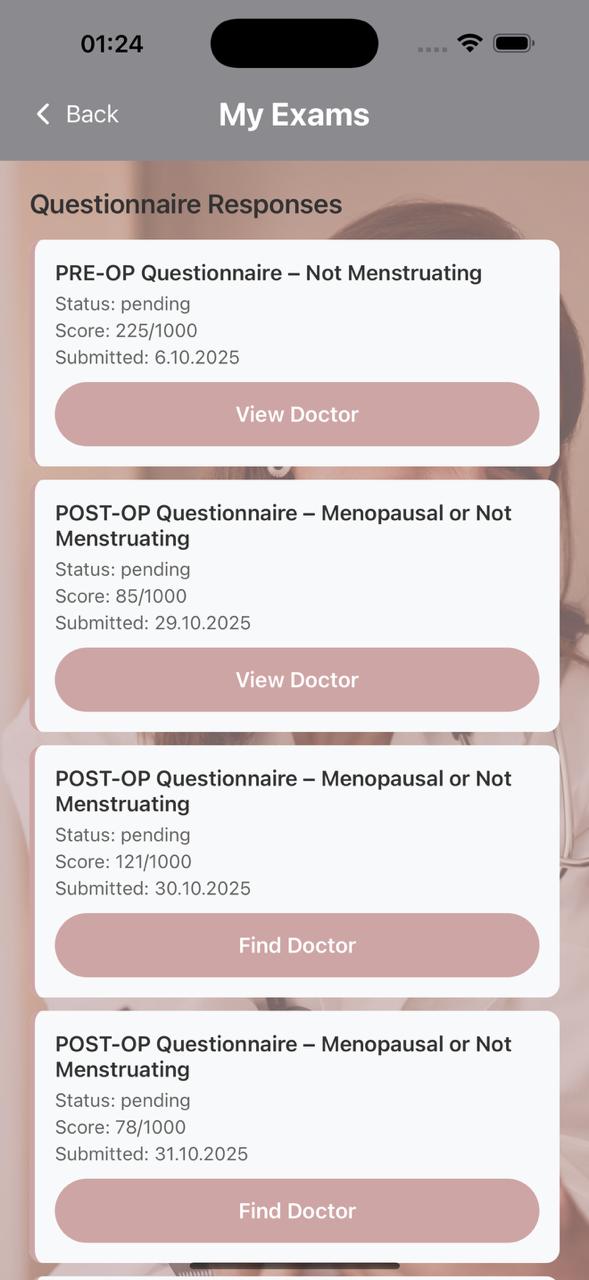 PelviQuest Patient App Screen 4